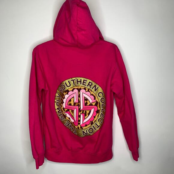 Simply Southern Hot Pink Hoodie Sweatshirt Sz Small - Picture 2 of 7